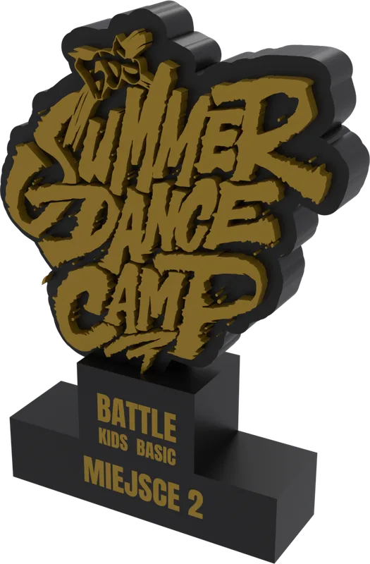 Czarno-złota statuetka Summer Dance Camp, Battle Advanced, miejsce 1